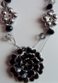Bild 2 von Halskette mit Blume schwarz silber