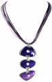 Kurze Halskette mit Anhänger   / (Farbe) lila flieder