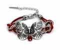 Armband mit Schmetterling in rot