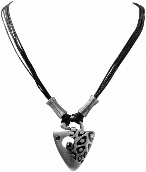 Bild 1 von Kurze Halskette mit Metallanhänger schwarz