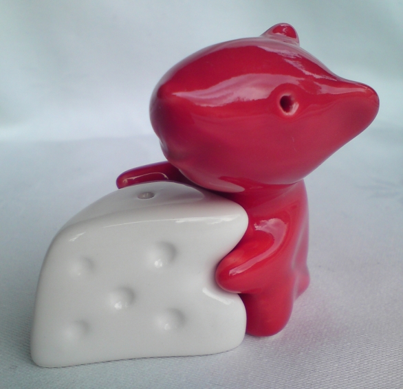 Bild 1 von Salz- und Pfefferstreuer Maus - Käse rot weiß