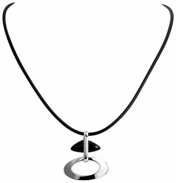 Bild 1 von Halskette mit  Anhänger in silber und schwarz