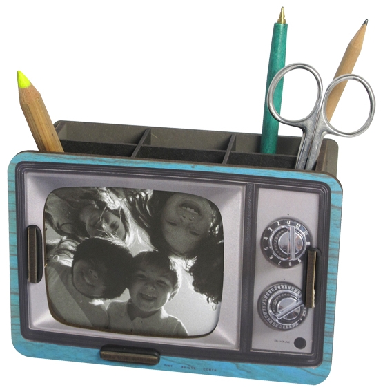 Bild 1 von Stiftebox Fernseher blau