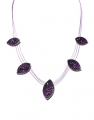 Kurze Halskette lila violett