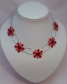 Bild 2 von Kurze Halskette rot Blume