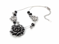 Bild 1 von Halskette mit Blume schwarz silber