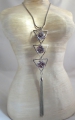 Lange Halskette mit Kristallen als Y-Kette